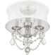 Newcastle 3 Light 13 inch Brushed Nickel Convertible Mini Chandelier/Ceiling Mount Ceiling Light