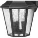 Estate Series Edgewater Outdoor Wall Mount Lantern in Black, Non-LED