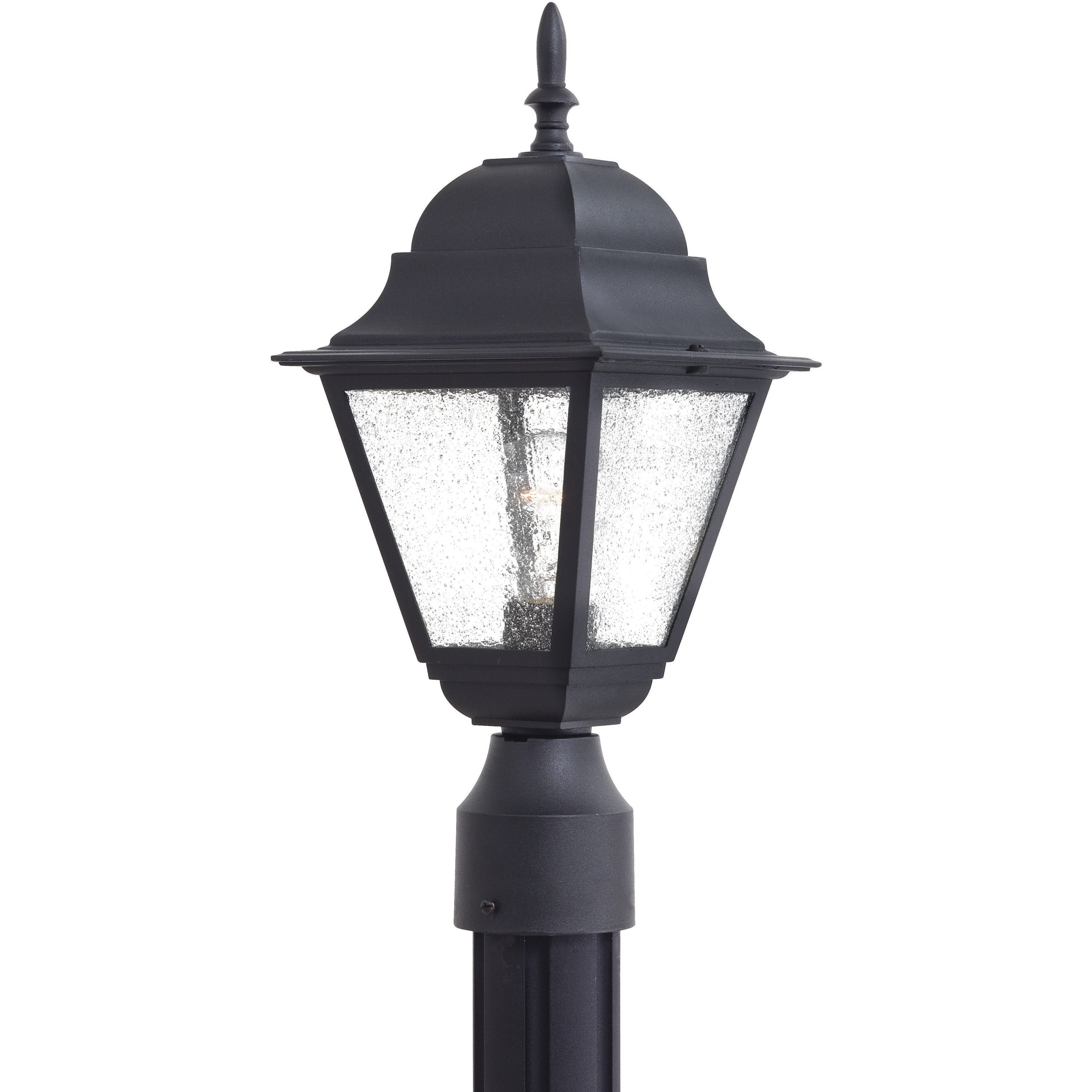 Bay Hill 1 Light 16.75 inch Coal Outdoor Post Mount Lantern, The Great Outdoors