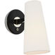 AERIN Olina LED 5 inch Polished Nickel and Ebony Sconce Wall Light
