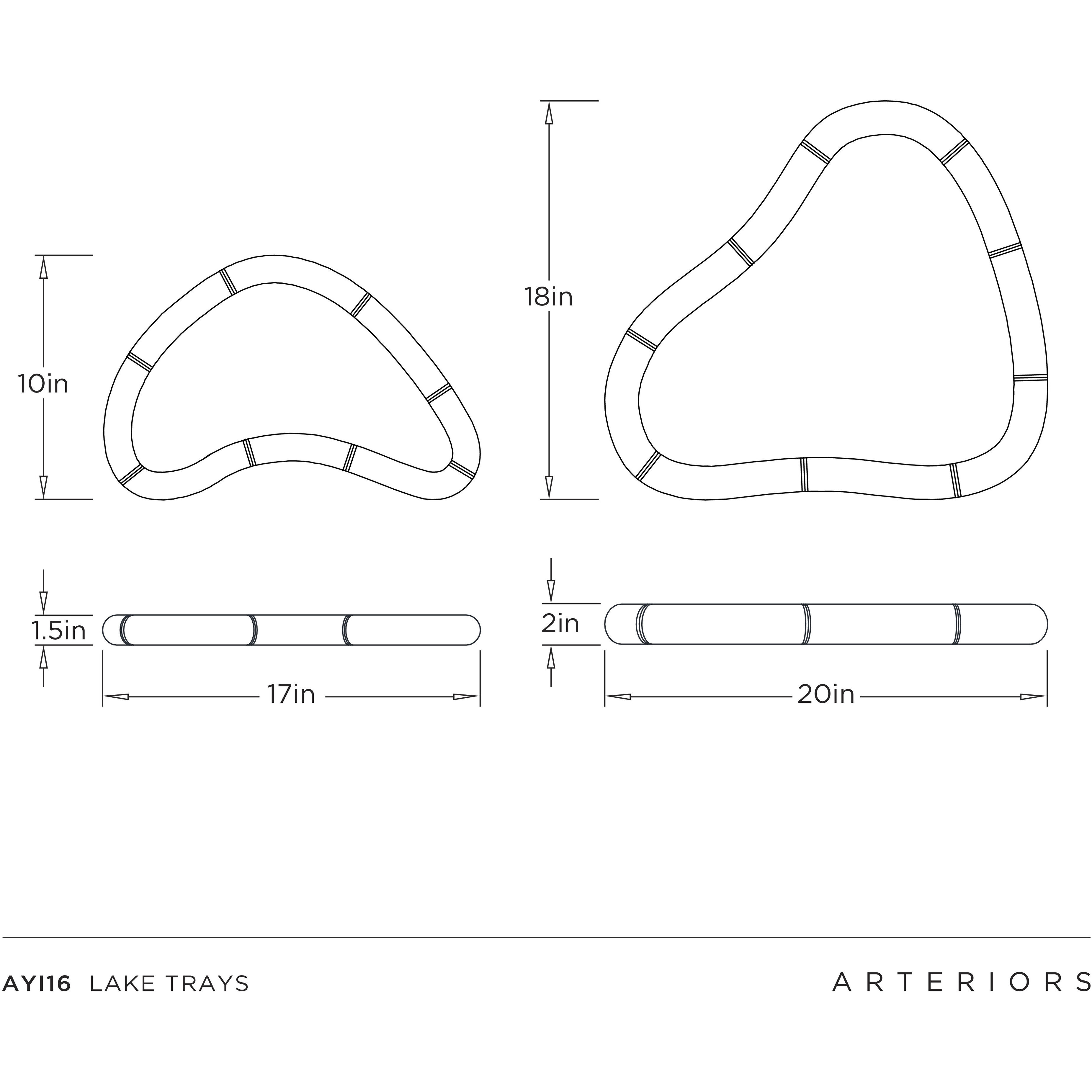 Lake Moss Trays, Set of 2