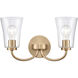 Emily Vanity Light Wall Light in Brushed Gold