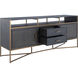 Jameson Natural Black / Black Faux Shagreen / Stained Gold Cabinet