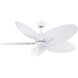 Islander DC Matte White Fan Motor in 5