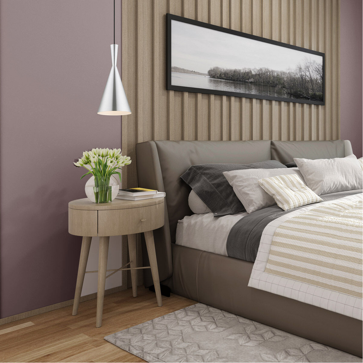 Allison 1 Light 7 inch Brushed Aluminum Mini Pendant Ceiling Light