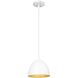 Vega 1 Light 8 inch Matte White Pendant Ceiling Light