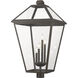 Talbot 4 Light 34.25 inch Oil Rubbed Bronze Outdoor Post Mount Fixture