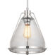Fano 1 Light 13 inch Polished Nickel Pendant Ceiling Light