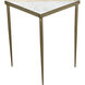 Comet 20 X 20 inch Antique Brass Side Table, Triangle