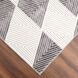 Brenta 90 X 63 inch Black/White Rug in 5 x 7