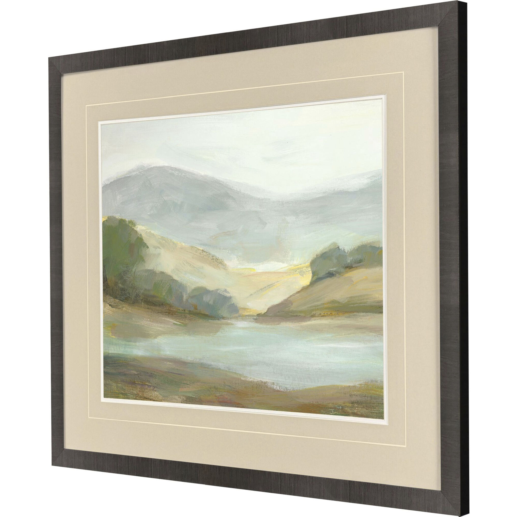 Plein Air Hills Blue and Green and Brown Framed Art, Propac