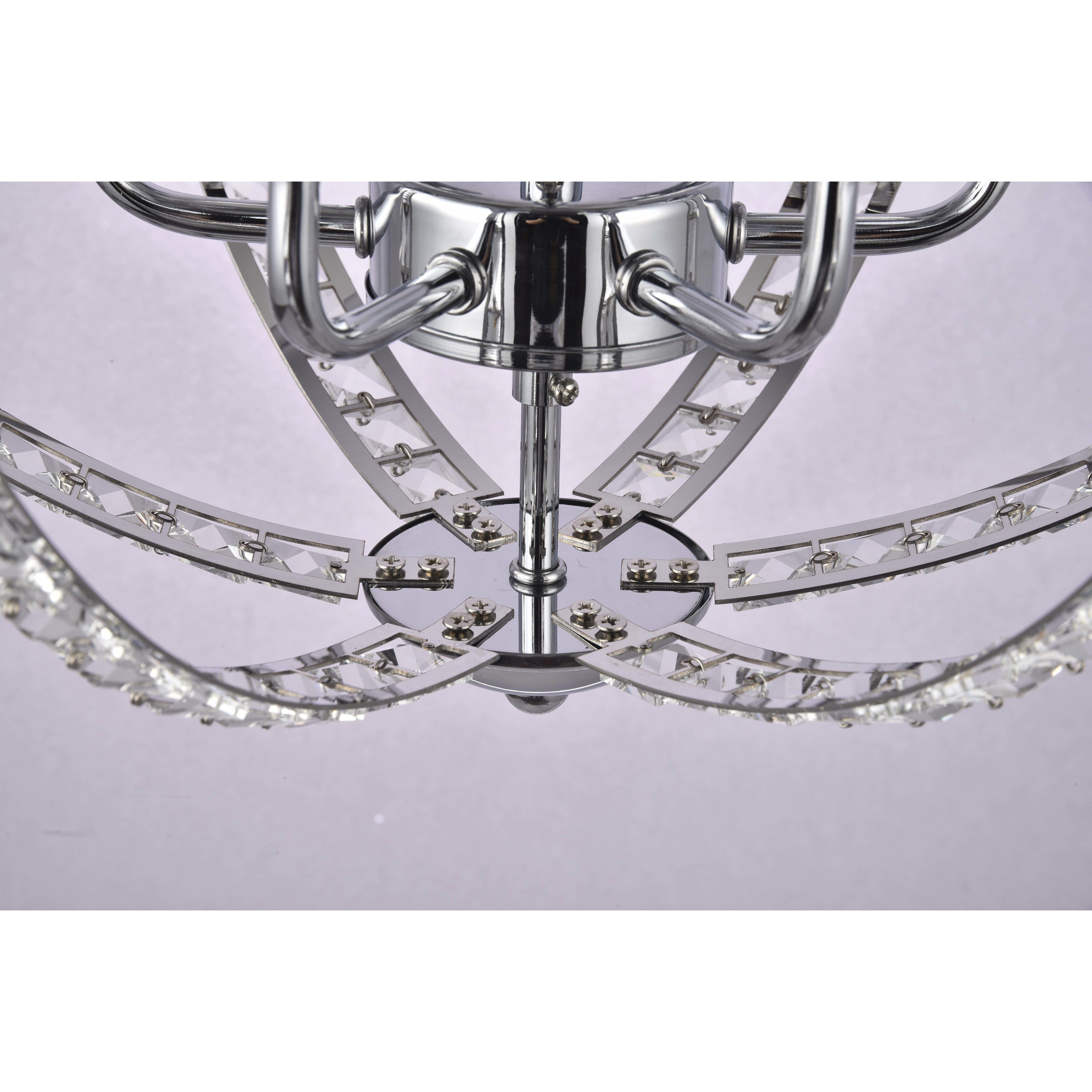 Canada 6 Light 18 inch Chrome Chandelier Ceiling Light