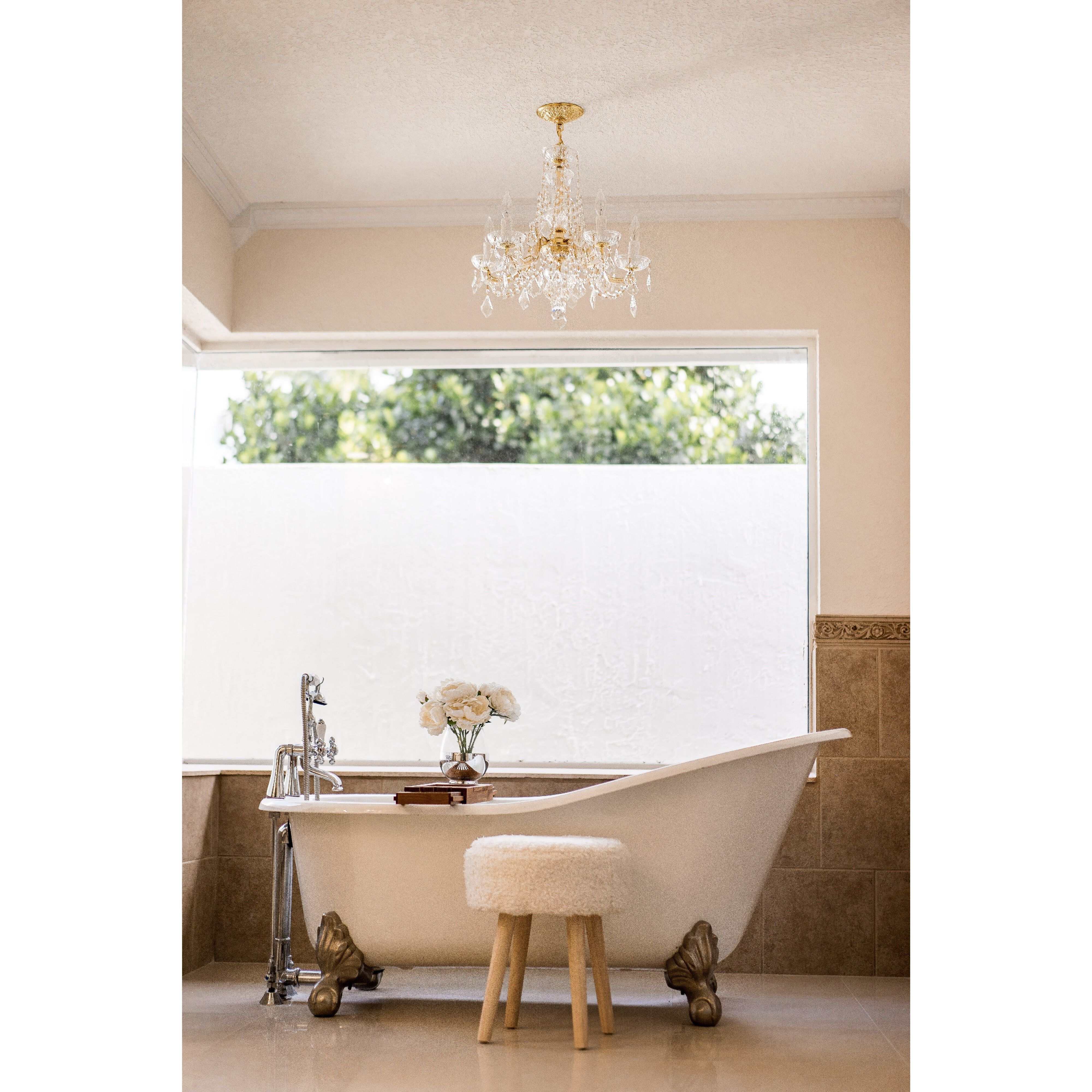 Maria Theresa 5 Light 20 inch Gold Chandelier Ceiling Light in Clear Hand Cut