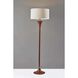 Rebecca 60 inch 100.00 watt Walnut Rubberwood with Antique Brass Accent Floor Lamp Portable Light