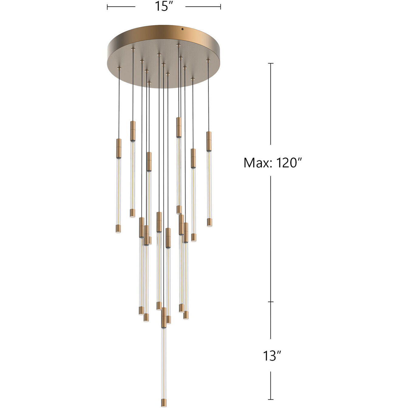 Motif Multi Pendant Ceiling Light in Chrome