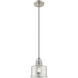 Art Glass 1 Light 7 inch Brushed Nickel Mini Pendant Ceiling Light