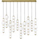 Lisa McDennon Trigo LED 52 inch Lacquered Brass Linear Pendant Ceiling Light