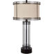 Aspen 34 inch 150 watt Polished Bronze and Natural Glass Table Lamp Portable Light