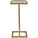 Gamora 23 X 10 inch Jade Green and Antique Gold Drink Table