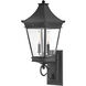 Estate Series Chapel Hill 2 Light 27.25 inch Museum Black Outdoor Wall Mount Lantern, Heritage