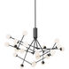 Moto LED 39.63 inch Black Chandelier Ceiling Light