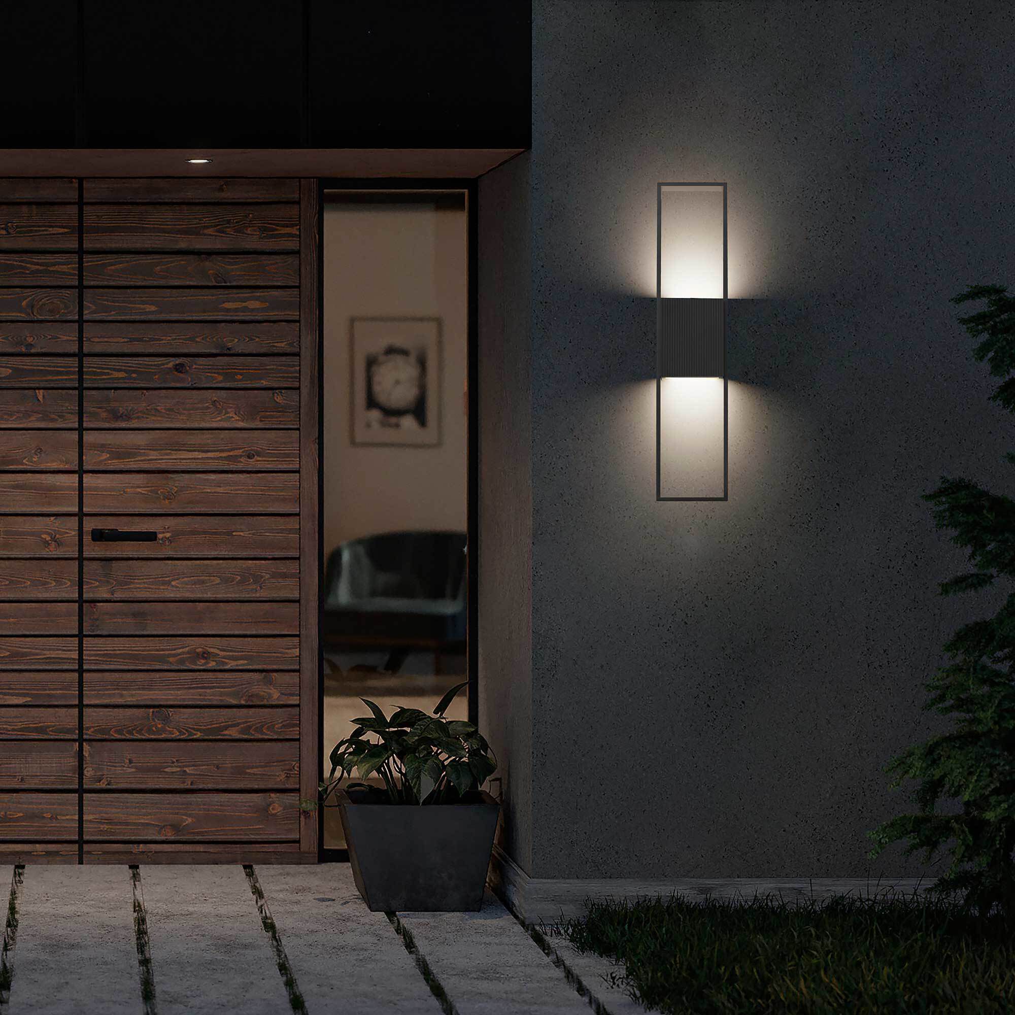 Miami LED 32 inch Sand Black Outdoor Wall Sconce