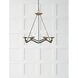 Barry Goralnick Choros 6 Light 28 inch Aged Iron Chandelier Ceiling Light