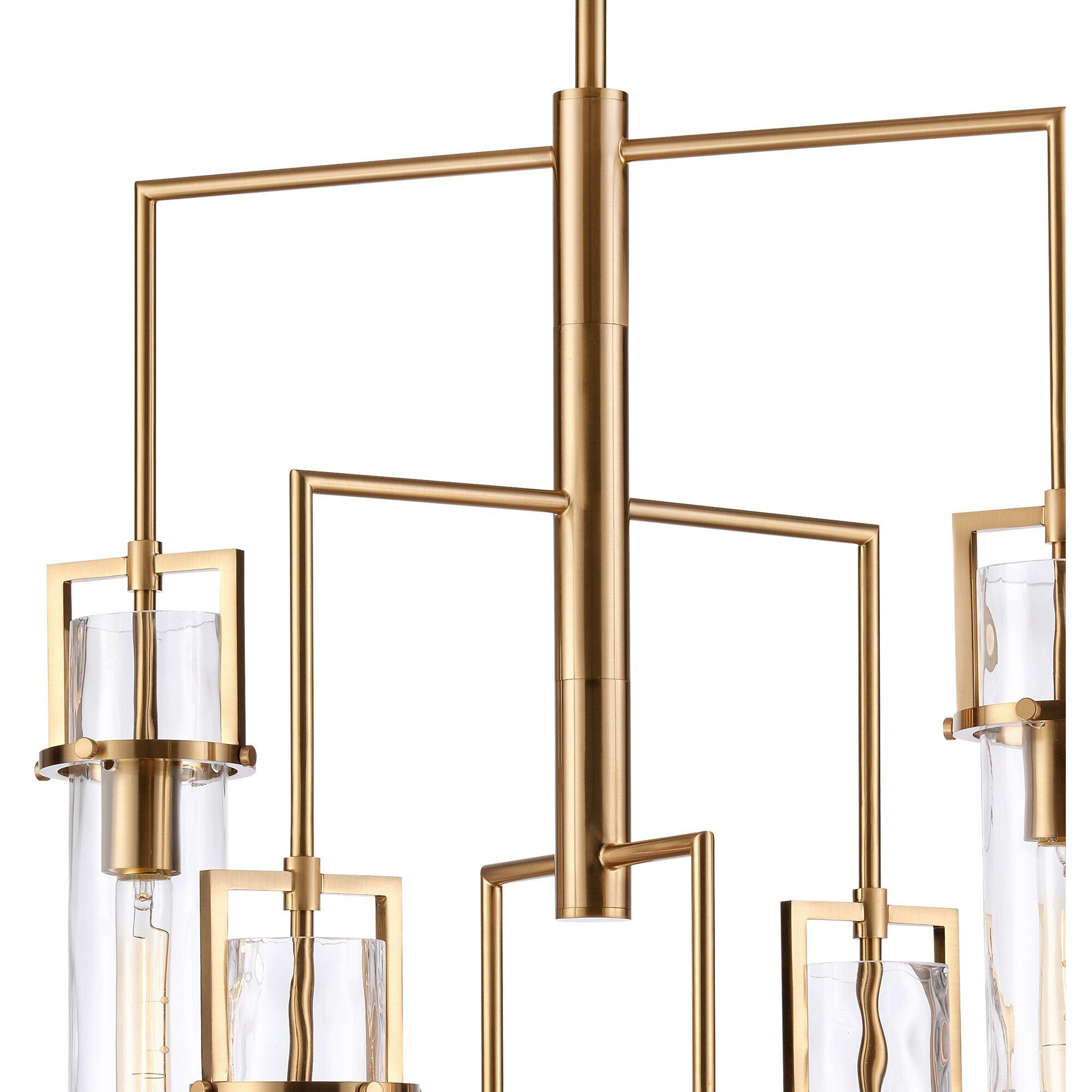 Jayden 6 Light 24.25 inch Lacquered Gold Chandelier Ceiling Light
