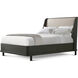 Repose Charcoal Oak US Queen Bed, Wooden, Upholstered