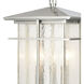 Oak Park 3 Light 9 inch Antique Brushed Aluminum Outdoor Pendant