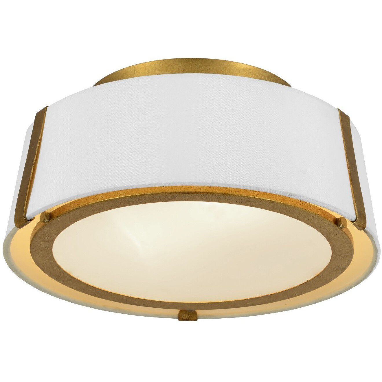 Fulton 2 Light 12 inch Antique Gold Semi Flush Ceiling Light