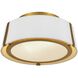 Fulton 2 Light 12 inch Antique Gold Semi Flush Ceiling Light