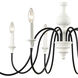 Val de Loire 8 Light 36 inch Textured White with Black Chandelier Ceiling Light