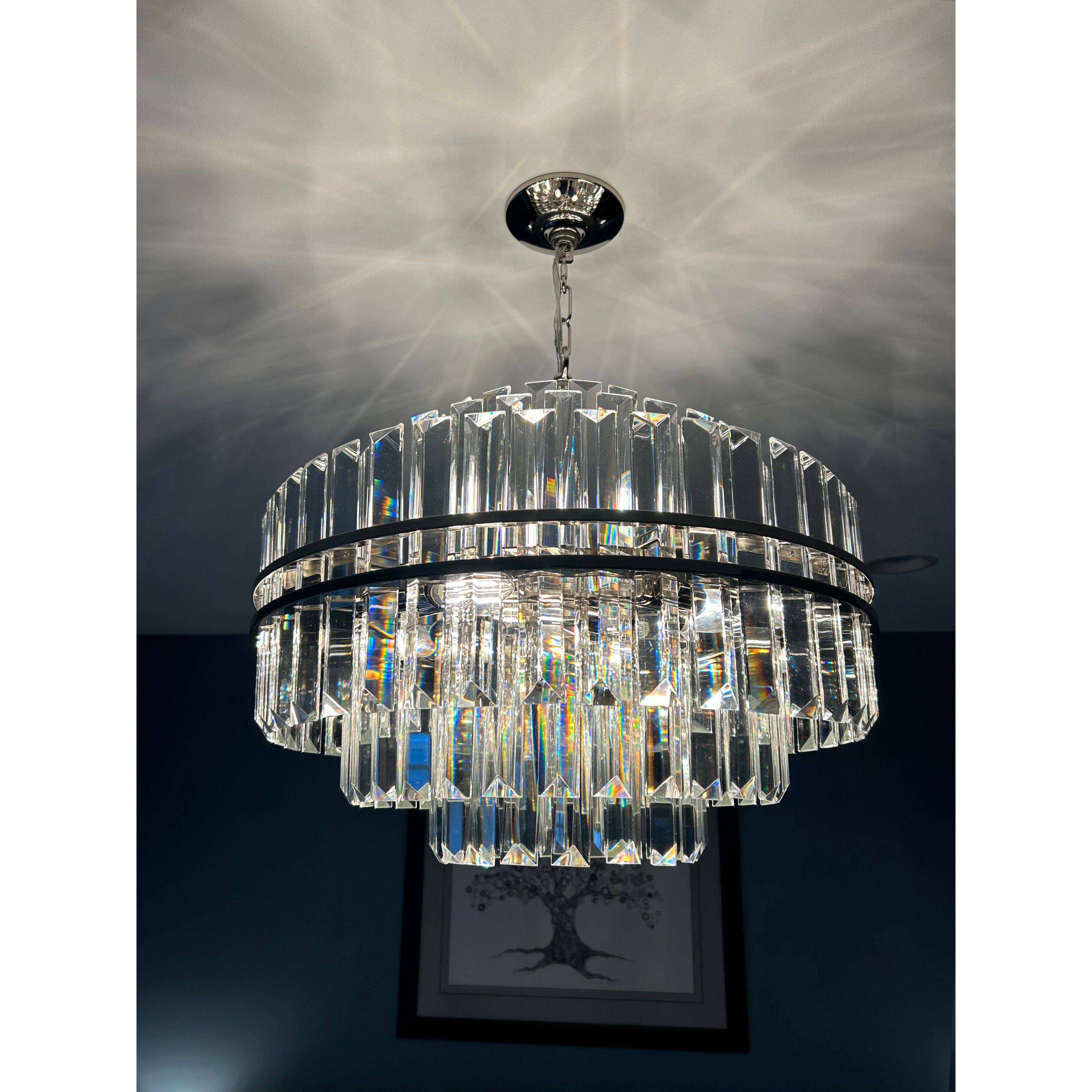 Hayes 12 Light 22 inch Polished Nickel Chandelier Ceiling Light