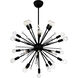Galea 24 Light 23 inch Matte Black Chandelier Ceiling Light, Essentials