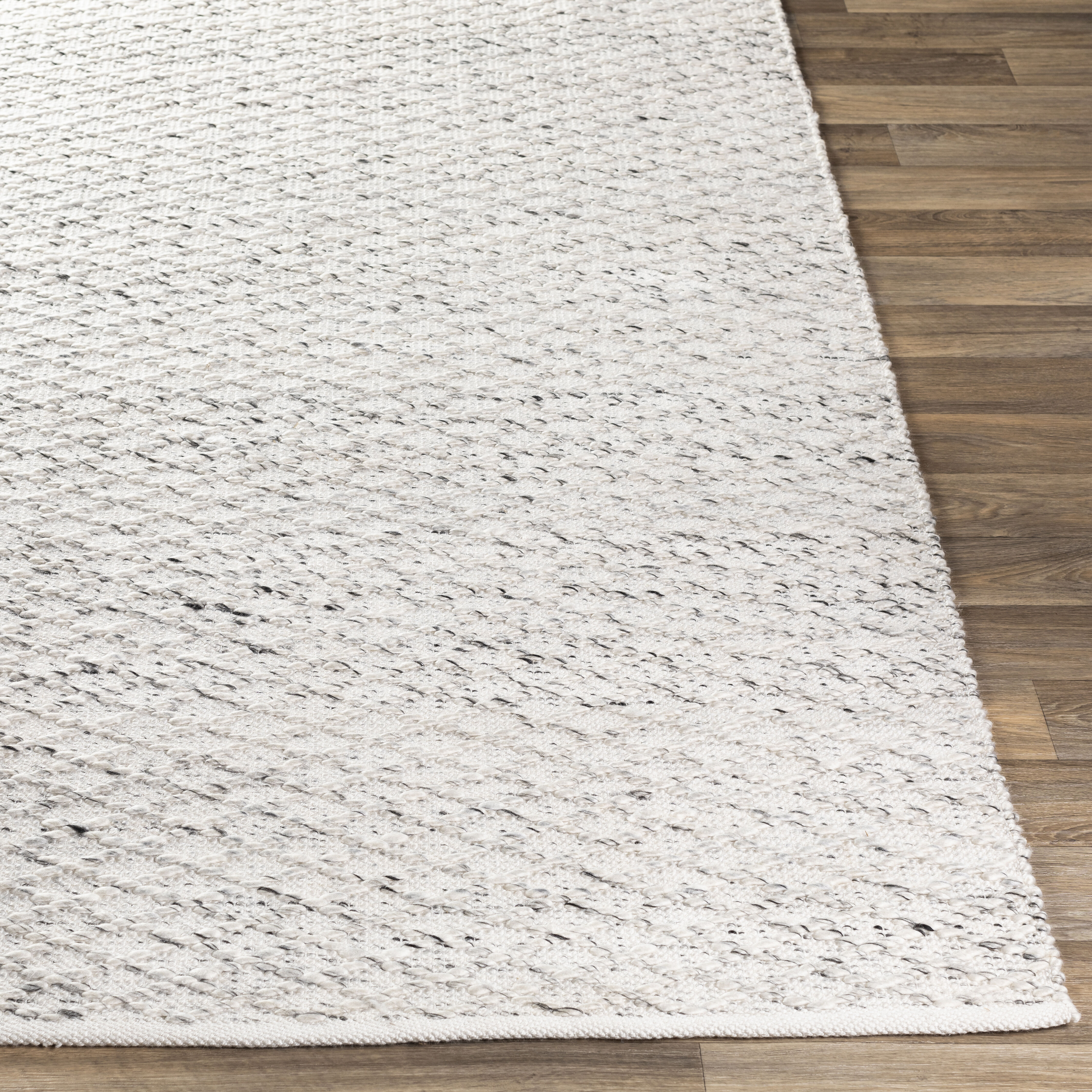 Modena 120 X 96 inch Ivory/Black Handmade Rug in 8 x 10, Rectangle