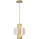 Idris LED 13 inch Vintage Brass Pendant Ceiling Light