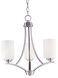 Deven 3 Light 18 inch Satin Nickel Mini Chandelier Ceiling Light