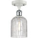Ballston Bridal Veil 1 Light 5 inch White Polished Chrome Semi-Flush Mount Ceiling Light