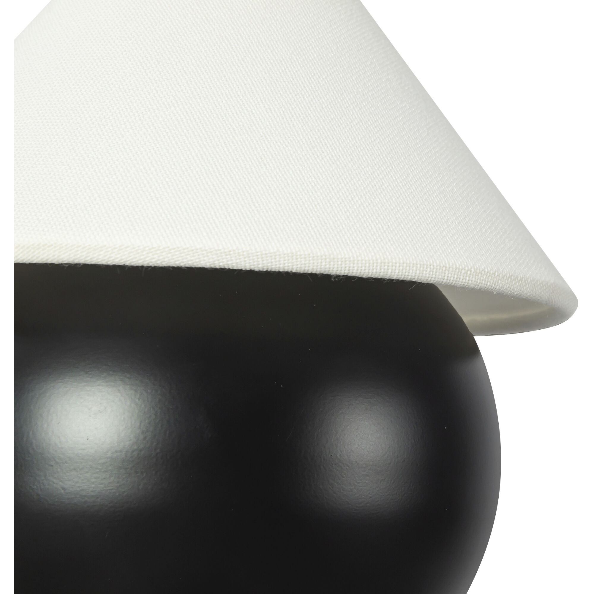 Alora Mood Rowan 7 inch Matte Black and White Linen Wall Sconce Wall Light