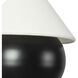 Alora Mood Rowan 7 inch Matte Black and White Linen Wall Sconce Wall Light