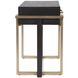 Evora 23.5 X 20 inch Matte Black and Gold Side Table