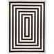 Optika 90 X 63 inch Black/White Rug in 5 x 7