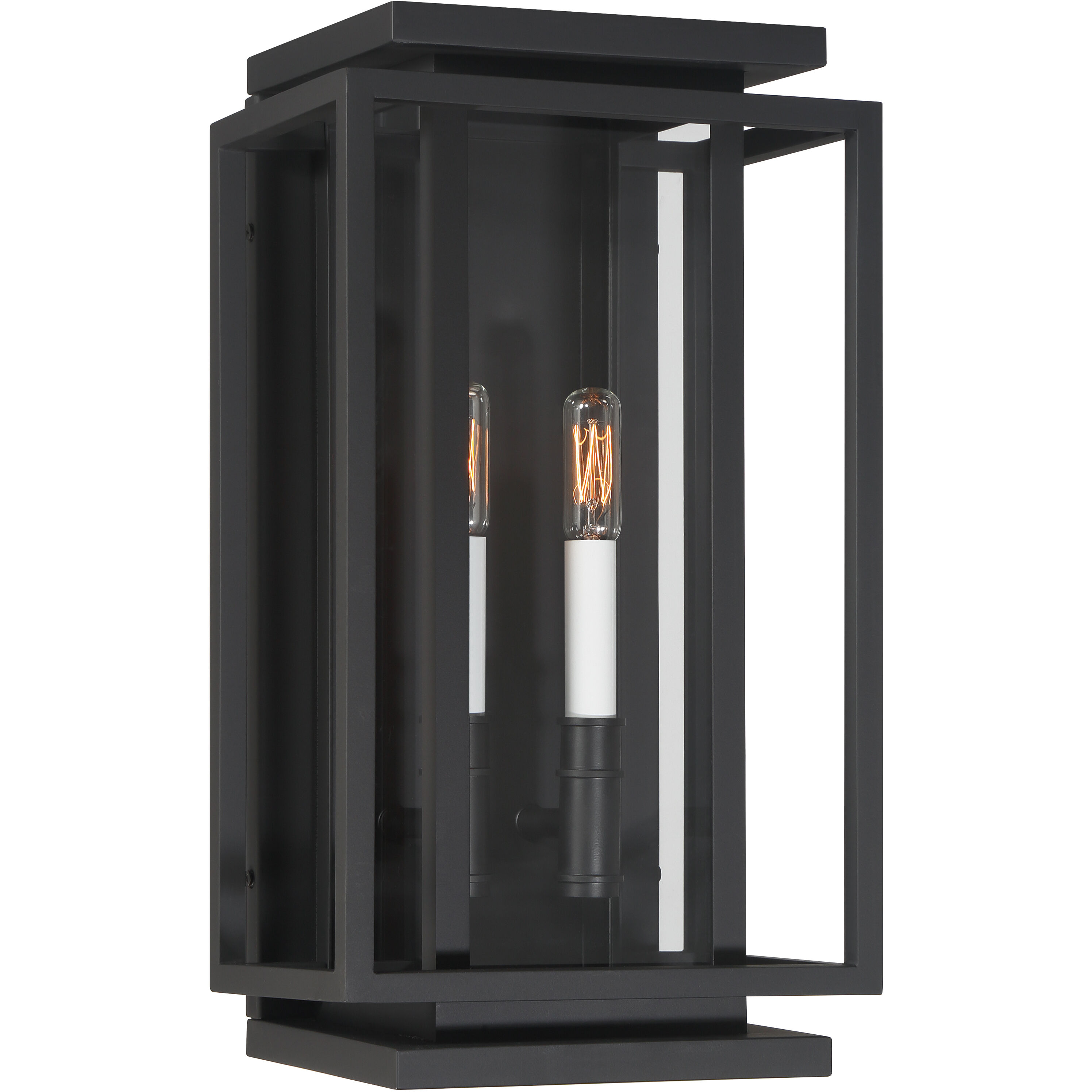 Stratford 2 Light 17 inch Dark Matte Black Outdoor Wall Sconce