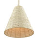 Abaca 1 Light 12 inch Textured White Pendant Ceiling Light