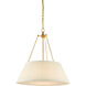 Lytham 1 Light 24.25 inch Antique Gold Leaf/White Pendant Ceiling Light