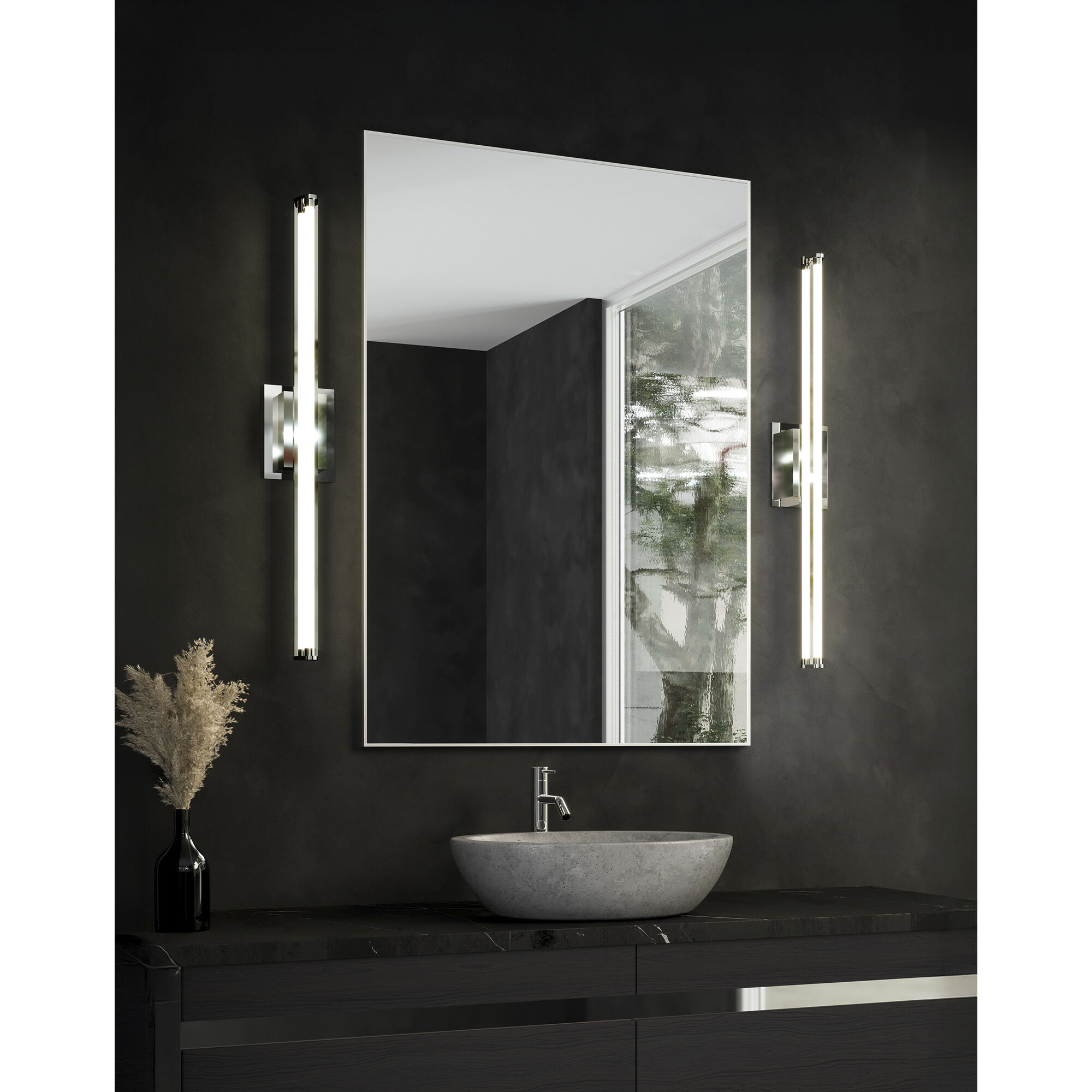 Plymouth Bath Vanity Light Wall Light in Chrome