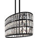 Gibson 5 Light 42 inch Matte Black Linear Chandelier Ceiling Light, Medium