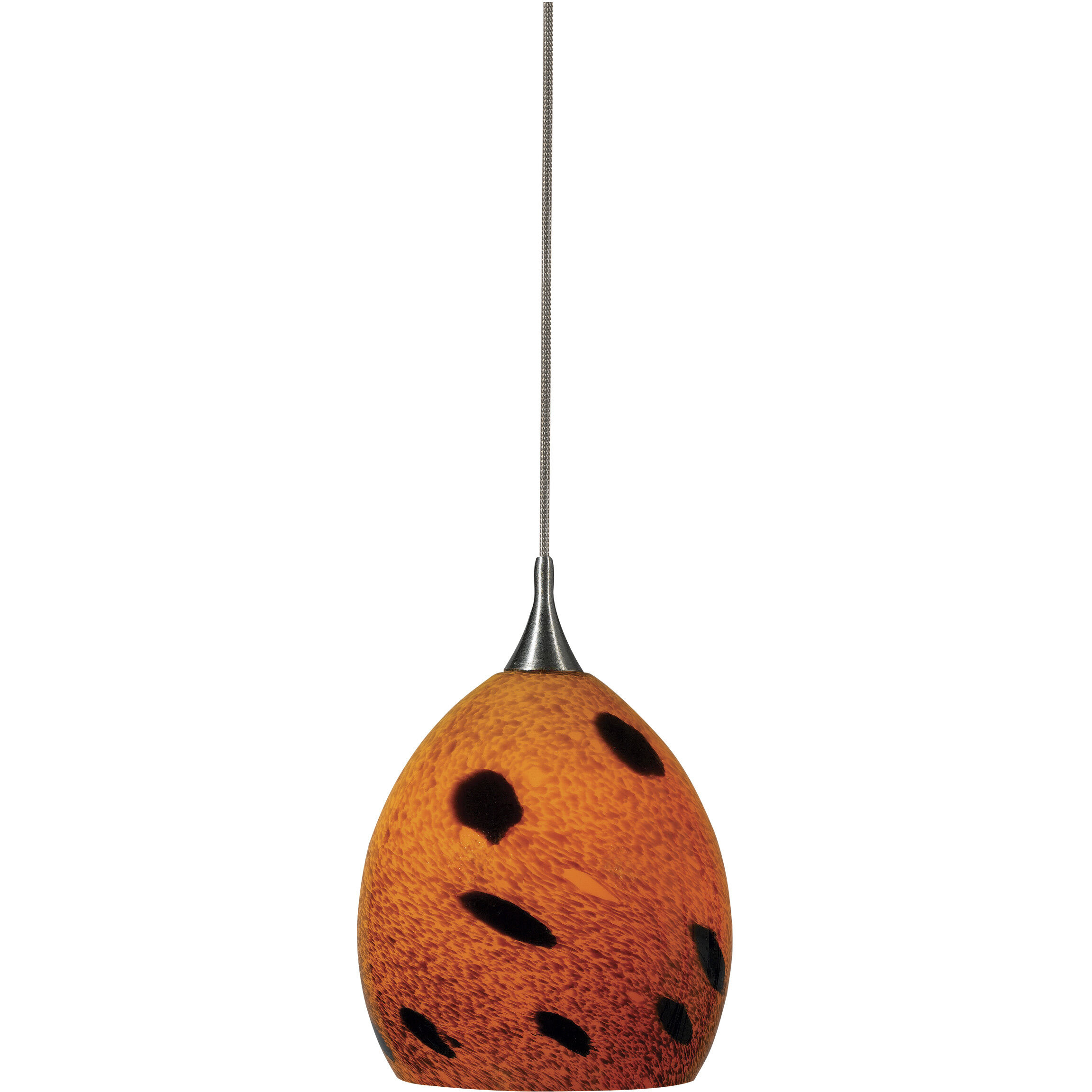 Signature 1 Light 4.57 inch Brushed Steel Pendant Set Ceiling Light, Low Voltage