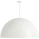 Elias 10 Light 59 inch Matte White Pendant Ceiling Light in 59" D x 59" W x 30.5" H, Matte White with Champagne Gold interior, EVOLV